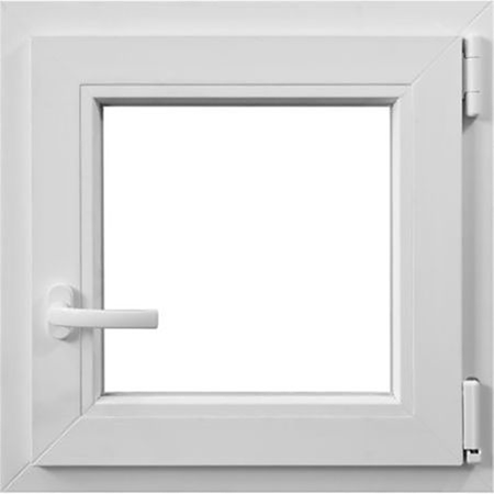 Fereastra PVC, 5 camere, alb, 56 x 56 cm, deschidere simpla dreapta 