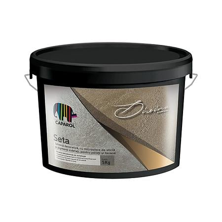 Masa de spaclu decorativa pentru interior Caparol Divina Seta, aspect metalic, 5 kg