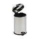 Cos de gunoi cu pedala Doruq, inox, argintiu, 12 L