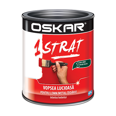 Email Oskar 1 strat, interior/exterior, RAL 6005 verde inchis, 0.75 l