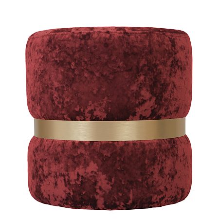 Taburet Ring, inel auriu, catifea bordo E42, rotund, 38 x 38 x 40 cm