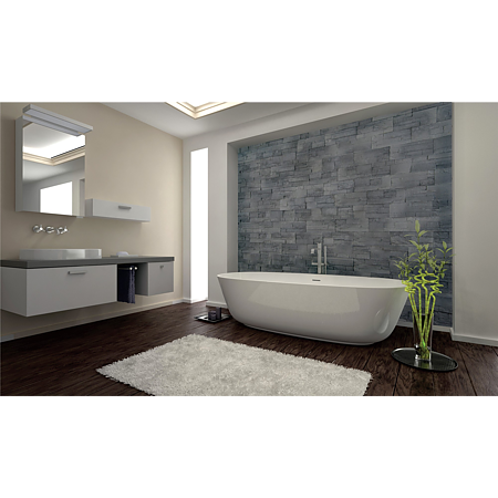 Piatra decorativa interior/exterior, Neo Deep Grey, gri, 37 x 10 cm