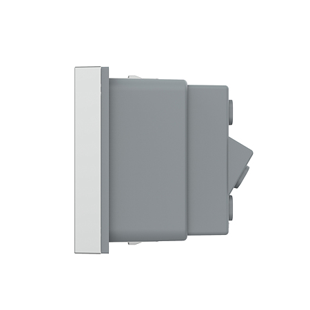 Modul priza simpla standard italian Livolo VL-FCTL16A, policarbonat, argintiu