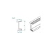 Profil Gola PLS 8401, orizontal/vertical, negru, 3 m
