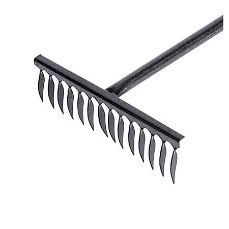 Grebla 14T cu coada metalica, metal, gri