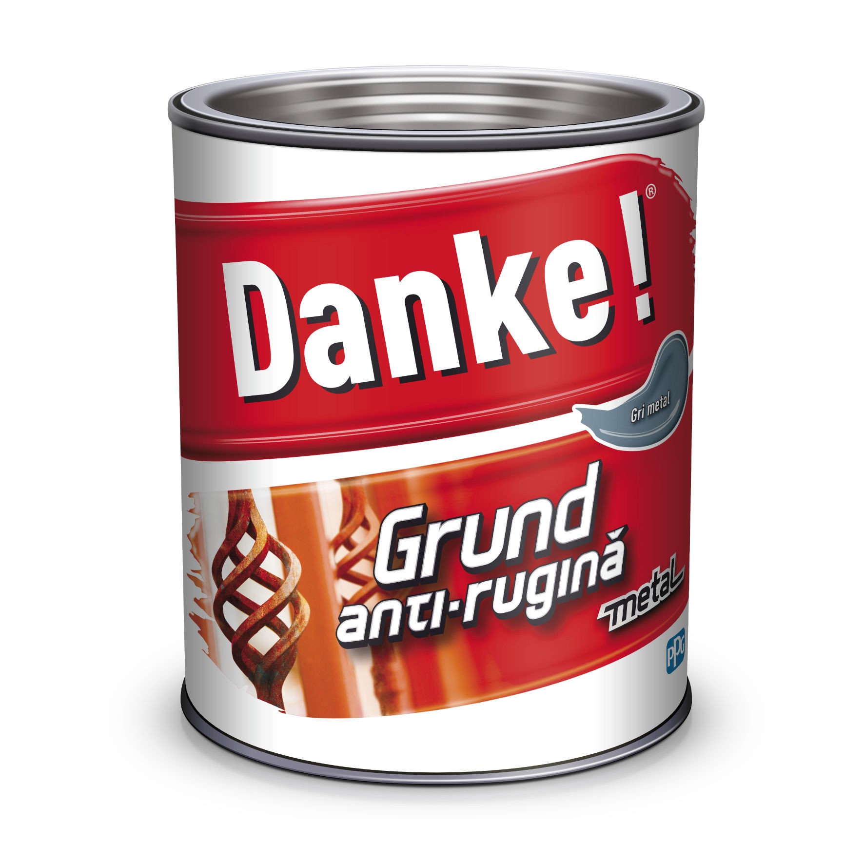 Grund metal anti-rugina Danke, interior/exterior, gri, 0.7 l 0.7