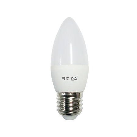 Bec LED Fucida, lumanare, C37, E27, 5W, 500 lm, lumina alba rece 6500 K