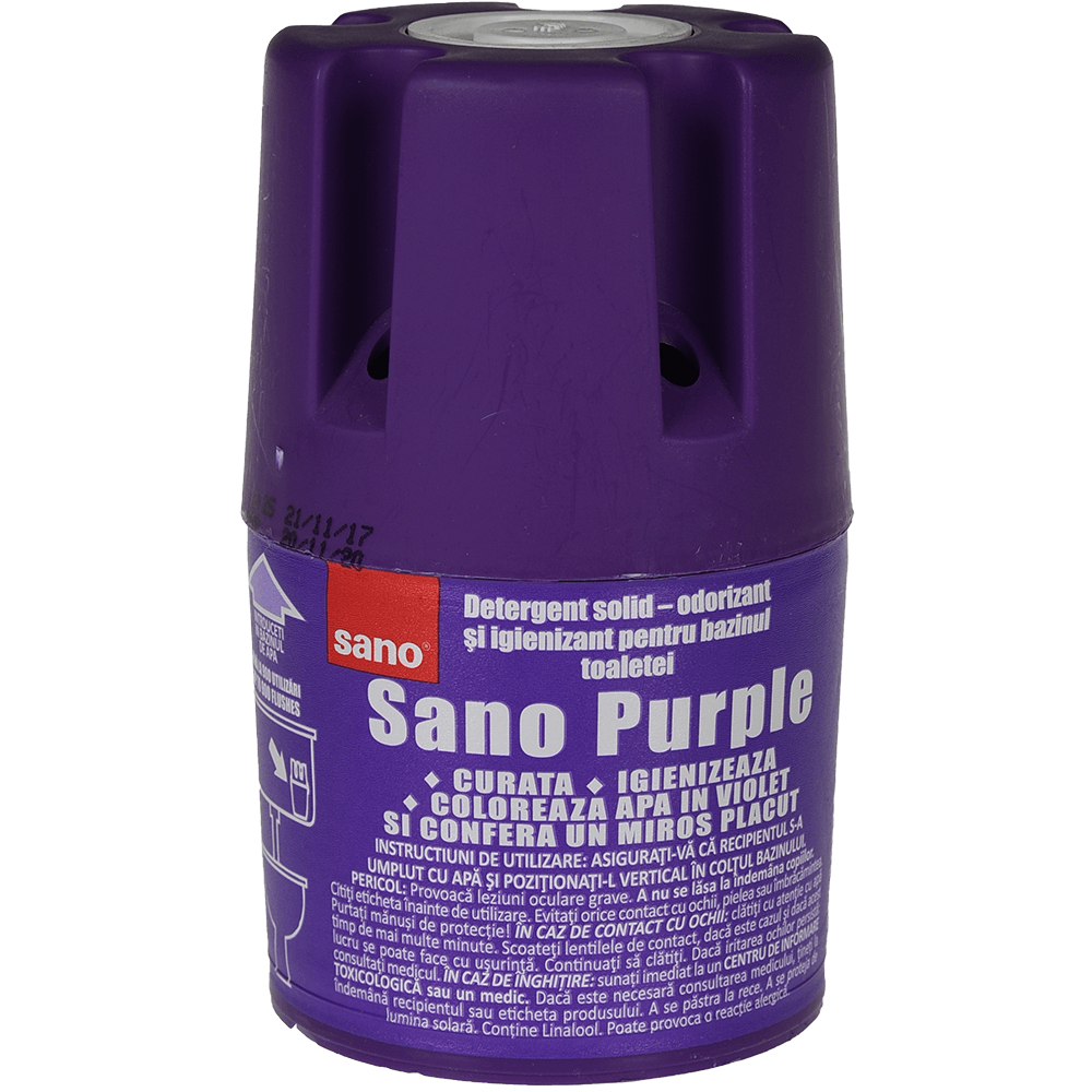 Detergent solid pentru toaleta, Sano, purple, 150 g