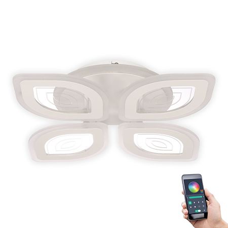 Plafoniera LED Rhodos, functie inteligenta WI-FI, 4 x 23 W, 66 x 68 x 15 cm