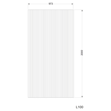 Paravan dus / walk in Sanotechnik Sanoflex L100, sticla securizata, riflata, tratament Easy Clean, grosime 6 mm, fara accesorii, 98–99 × 200 cm