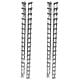 Glisiera aluminiu cu 18 lamele tip jaluzea, argintiu, 1,5 m, set 4 buc