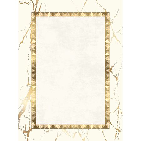 Covor modern Versage Gold, cu imprimeu digital marmura, poliester, alb/ auriu, 160 x 230 cm