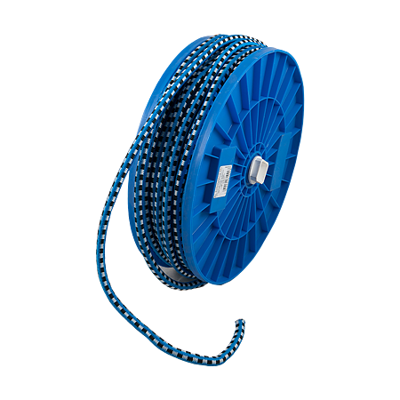 Franghie elastica din fibra de cauciuc, albastru negru, 10 mm