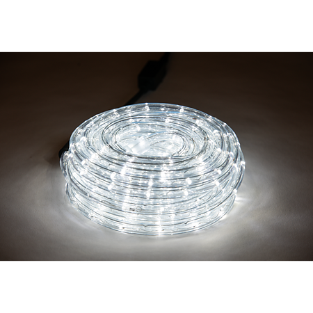 Tub luminos cu 24 LED-uri, alb, 20 m, interior/exterior, alimentare inclusa