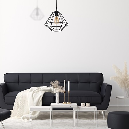 Suspensie Colin, 1xE27, 60 W, metal, negru