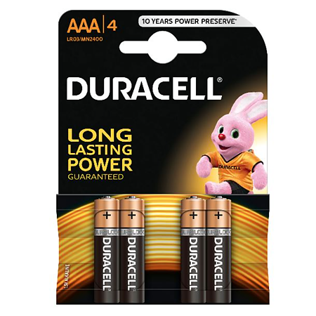 Baterie alcalina, Duracell, AAA/R3, blister 4 buc