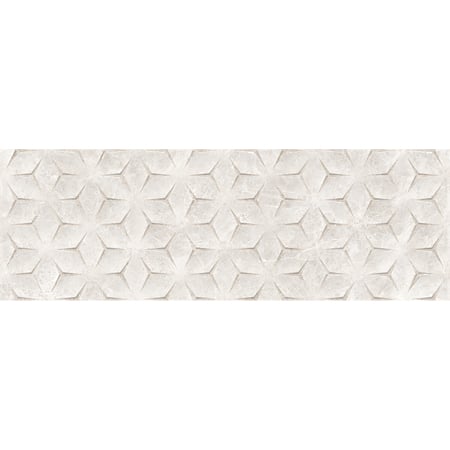 Faianta decorativa baie Orleans Bianco, rectificata, glazurata, crem, lucios, decor cu model, 30 x 90 cm