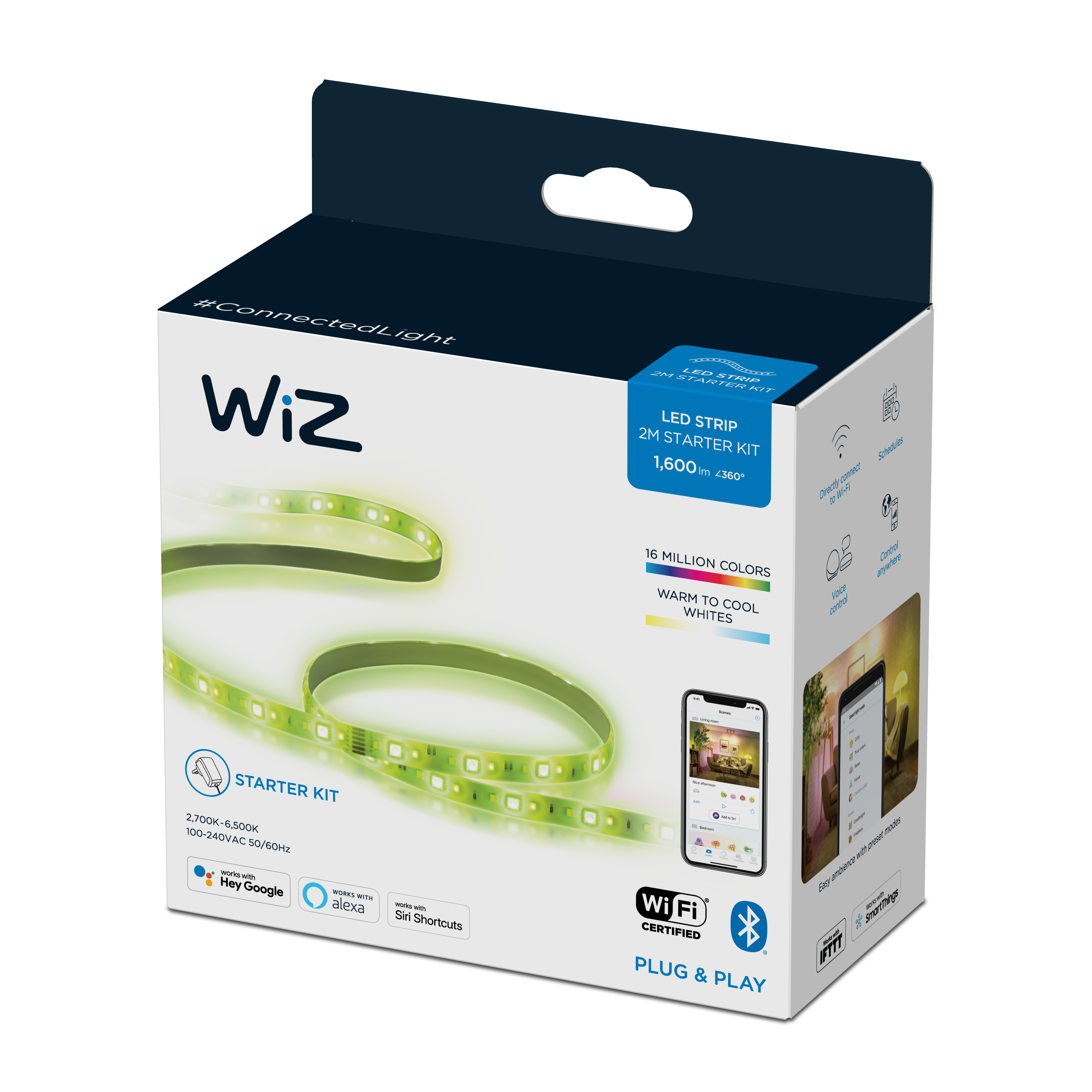 Banda LED Wiz Connected Light, 20 W, 1600lm, multicolor, 2 m