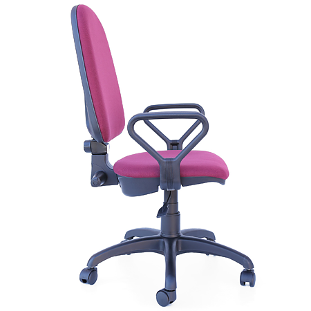 Scaun ergonomic Confort LX, cu brate, inaltime si spatar reglabil, stofa A32, visiniu