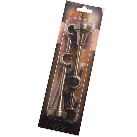 Consola galerie fier forjat, dubla, cu suport, deschisa, 16 mm, auriu antic, set 2 buc Consola galerie fier forjat, dubla, cu suport, deschisa, 16 mm, auriu antic, set 2 buc