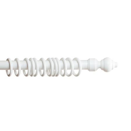 Galerie metalica infoliata Filigrano, alb, D 28 mm, 160 cm