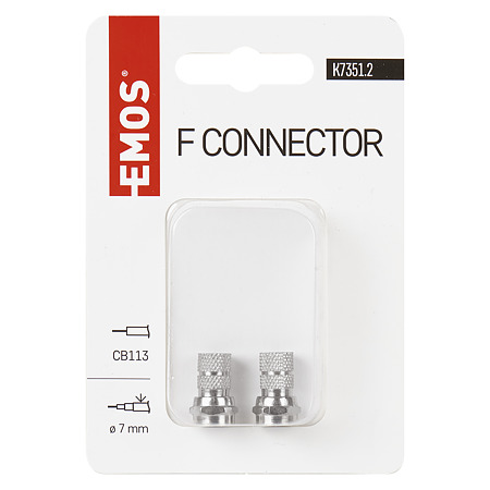 Set 2 conectori TV Emos, tip F, 7 mm