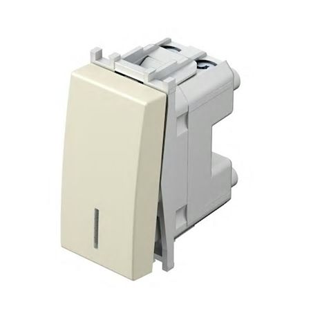 Modul intrerupator simplu LED TEM, bej, 220-240V AC