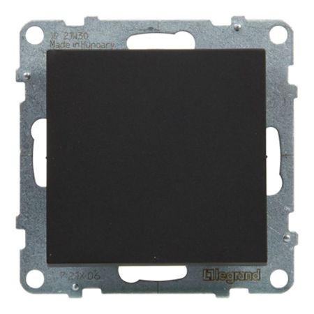 Intrerupator cap-scara Legrand, New Suno, L721406, IP44, montaj incastrat, negru, 72.9 x 72.9 x 40 mm