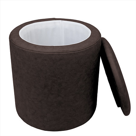 Taburet Nadia, stofa maro M612, cu spatiu depozitare, rotund, 37 x 37 x 42 cm Taburet Nadia, stofa maro M612, cu spatiu depozitare, rotund, 37 x 37 x 42 cm