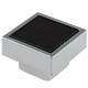 Buton patrat, plastic, satin - wenge