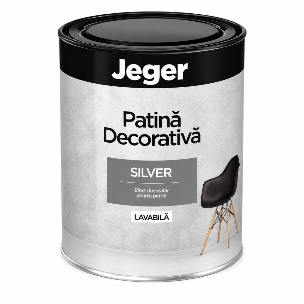 Patina decorativa cu efect argintiu Jeger, 0,75 l