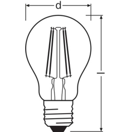 Bec LED Osram Classic A40, 4 W, 470 lm, lumina calda 2700 K