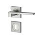 Set maner cu rozeta Falcon Yale, aliaj zinc, crom satinat, 65 mm