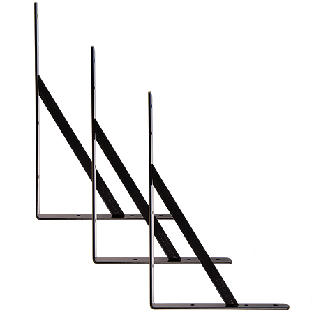 Consola punte, neagra, 400 x 250 x 30 mm