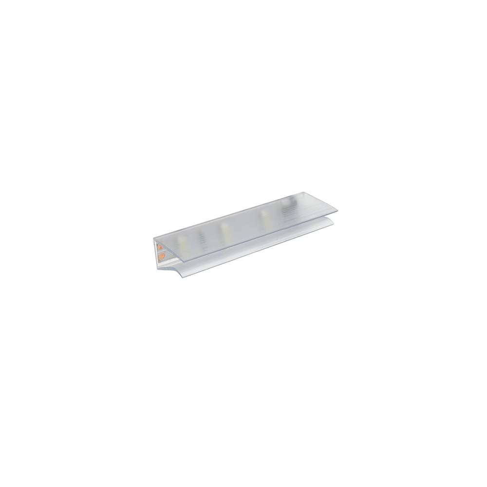 Clips pentru polita din sticla, LED, aluminiu/argintiu