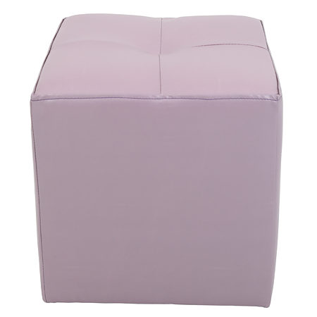 Taburet Cool tapiterie imitatie de piele, lila IP21897, 36 x 36 x 38 cm