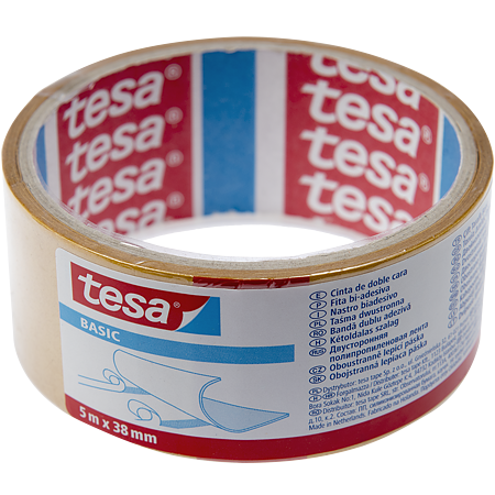  Banda dublu adeziva Tesa Basic 58584, transparenta, 38 mm, 5 m