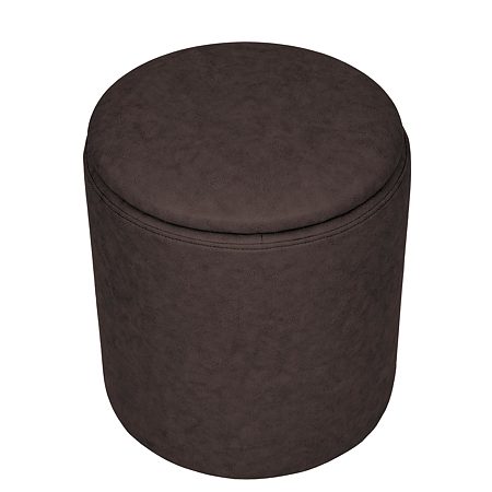Taburet Nadia, stofa maro M612, cu spatiu depozitare, rotund, 37 x 37 x 42 cm Taburet Nadia, stofa maro M612, cu spatiu depozitare, rotund, 37 x 37 x 42 cm