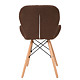 Scaun bucatarie/living Eliza, tapitat, textil, cadru de lemn, maro, max. 110 Kg, 73 x 47 cm