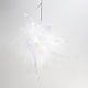 Decoratiune balerina transparenta, fusta cu pene albe, 15 cm