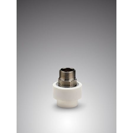 Mufa PPR 50 mm Vesbo, 1 1/2", filet exterior, alb