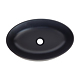 Lavoar oval SanDonna Arondi, compozit granit, negru, 50 x 32 x 12 cm