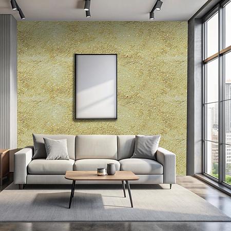 Pachet vopsea decorativa, interior, Magic Efect Brilliant, efect dune de nisip, C08, verde, 1 + 1 + pensula