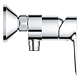 Baterie dus Grohe Start Loop, monocomanda, alama, argintiu, cartus ceramic 35 mm