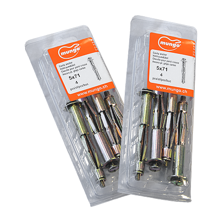Ancora pentru gips si carton, 5 x 71 mm, 4 buc