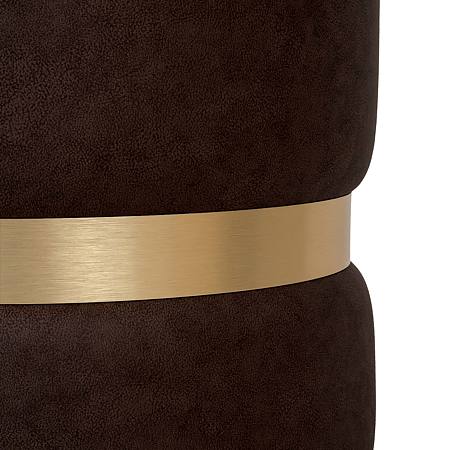 Taburet Ring, inel auriu, stofa maro M612, rotund, 38 x 38 x 40 cm Taburet Ring, inel auriu, stofa maro M612, rotund, 38 x 38 x 40 cm