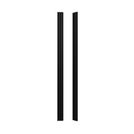 Panou decorativ Linea Slim, 3 lamele, MDF, negru, interior, 265 x 15 cm