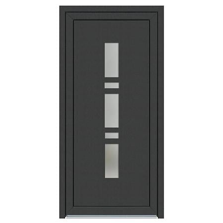 Usa PVC pentru intrare KF28, antracit, 98 x 200 cm, 5 camere, dreapta