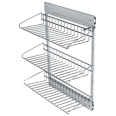 Suport lateral pentru pantofi cu glisare si amortizare, otel, 60 x 50 x 55 cm