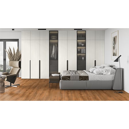 Parchet laminat 8 mm Kastamonu Floorpan Prime FR011 Golden Gate, nuanta medie, lemn stejar, clasa de trafic 32, click L2C, 1205 x 193 mm